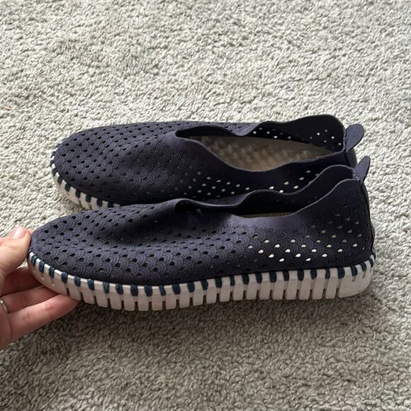 Iles Jacobsen Tulip 37 (6602517) Navy‎ Blue Slip On Casual Flats Size 6.5 - Picture 1 of 4
